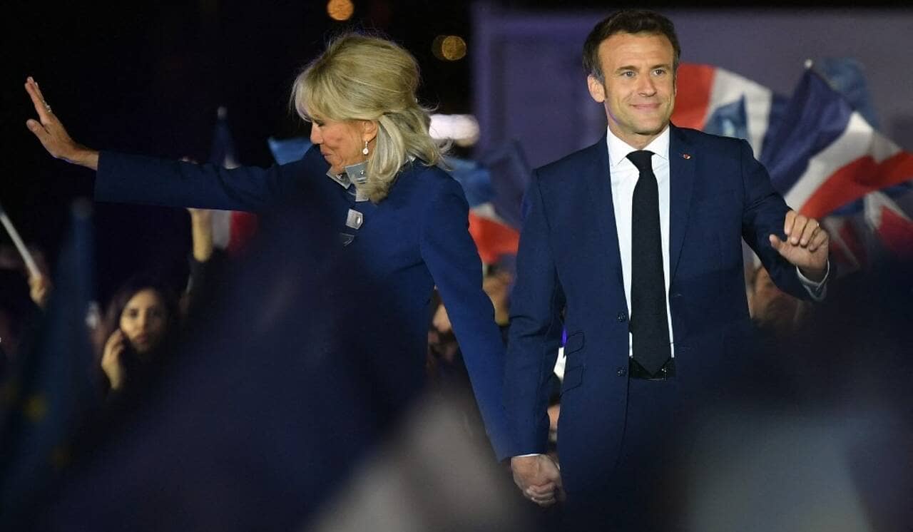 Emmanuel Macron gjenvalgt